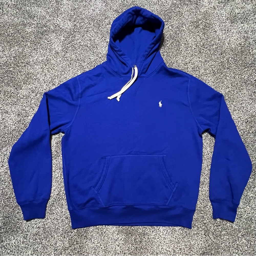 Polo Ralph Lauren Men’s Large Bright Blue Pullover Hoodie